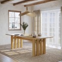 RRE001 Large Solid Oak Dining Table - 240cm - Seats 6 - 8 - Roe