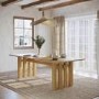Large Solid Oak Dining Table - 240cm - Seats 6 - 8 - Roe