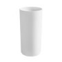 400mm Matt White Round Stone Resin Freestanding Cylinder Pedestal Basin with Waste - Ruby