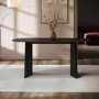 Black Wooden Dining Table - Seats 4 - 6 - Rivo