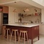 Solid Weathered Oak Kitchen Counter Stool - 70cm - Rayne