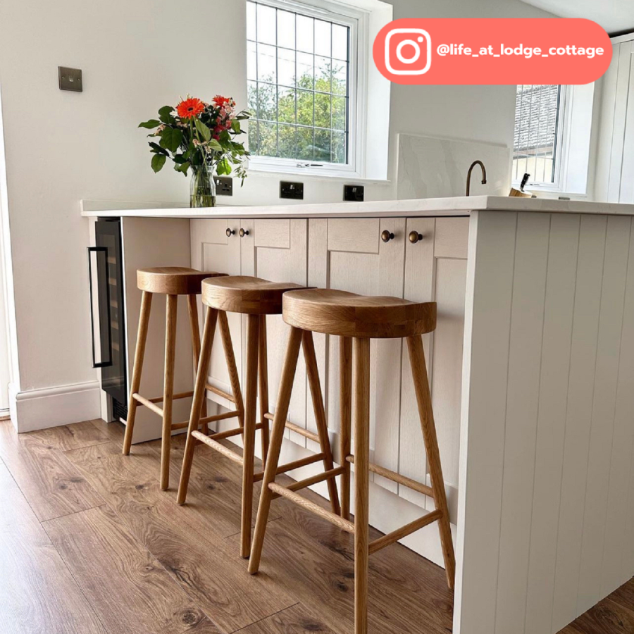ONLY OPENED - Rayne Weathered Oak Counter Stool