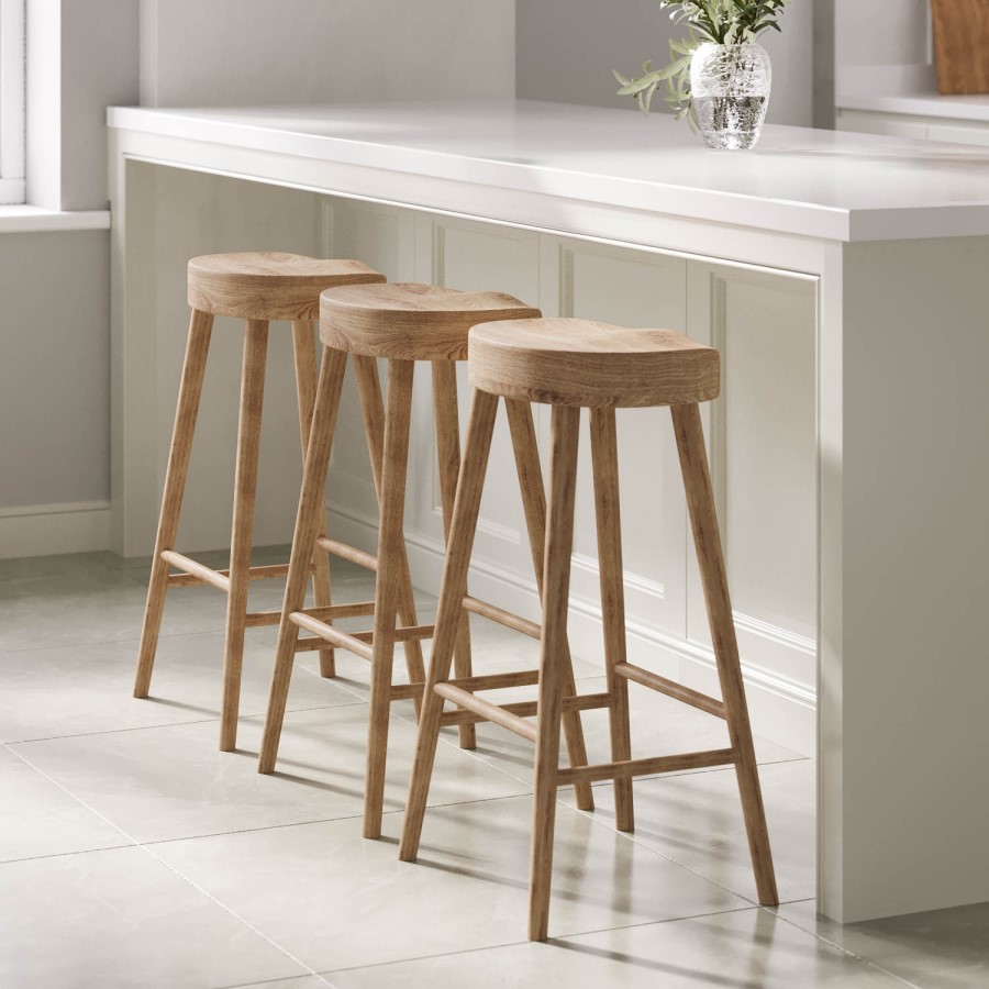ONLY OPENED - Rayne Weathered Oak Counter Stool