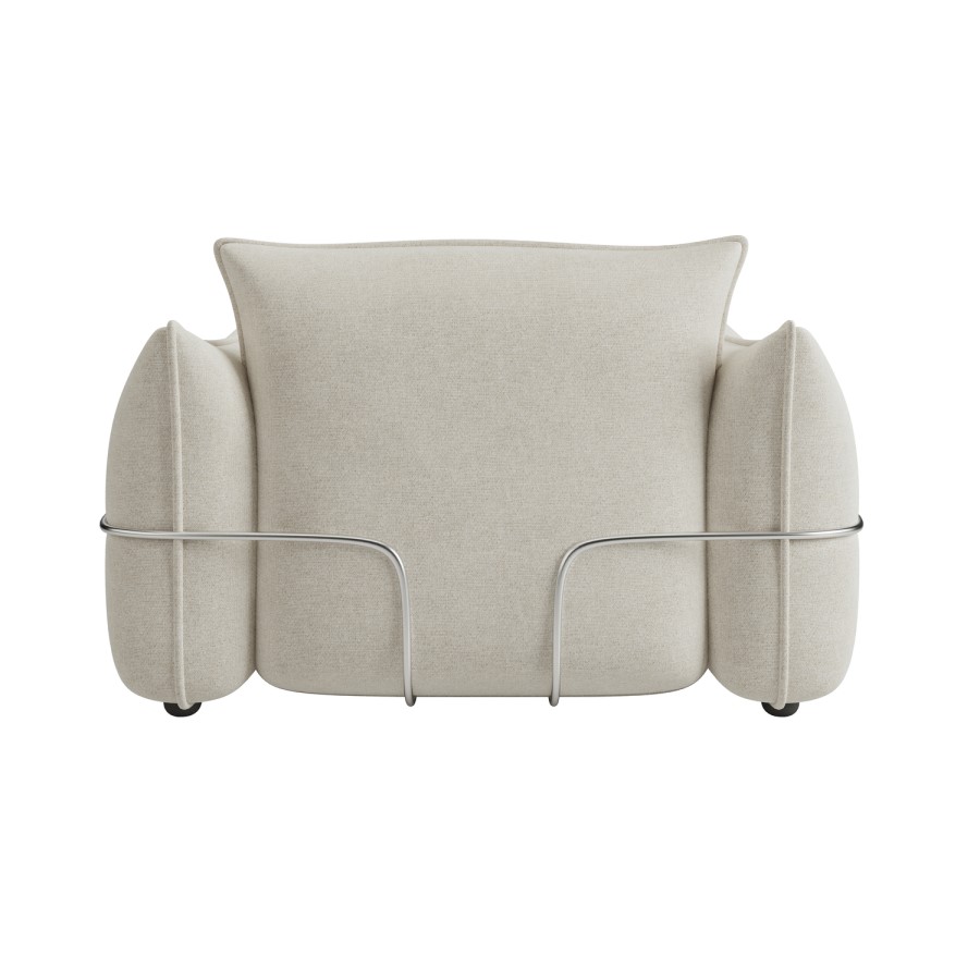 ALMOST PERFECT - Beige Chenille Cloud Armchair - Santo
