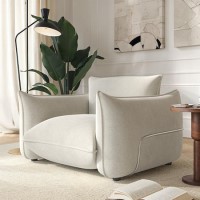 ALMOST PERFECT - Beige Chenille Cloud Armchair - Santo