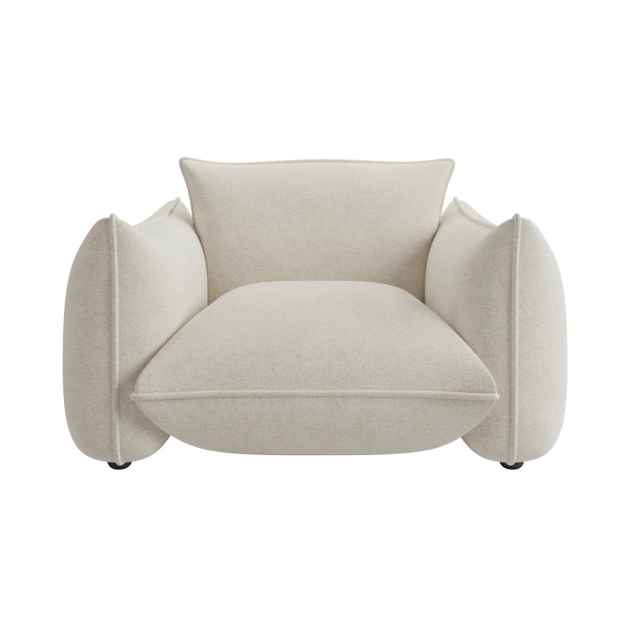 ALMOST PERFECT - Beige Chenille Cloud Armchair - Santo
