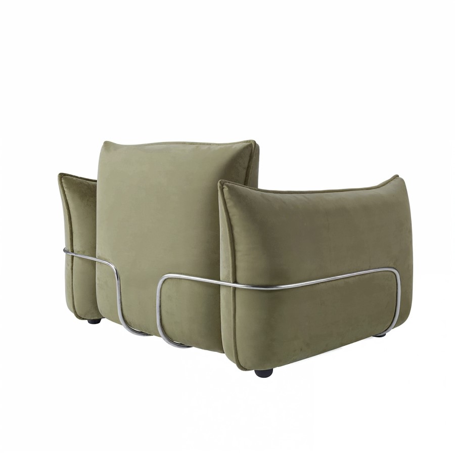 ALMOST PERFECT - Sage Green Velvet Armchair - Santo