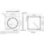 Square Front and Backlit Heated Bathroom Mirror with Lights 800mm - Saturn