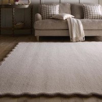 Scalloped Natural Rug - 170 x 120 cm - Elsie - Origins