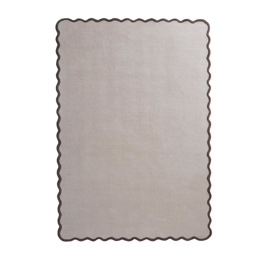 Scalloped Natural Rug - 170 x 120 cm - Elsie - Origins