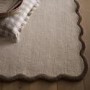 Scalloped Natural Rug - 170 x 120 cm - Elsie - Origins