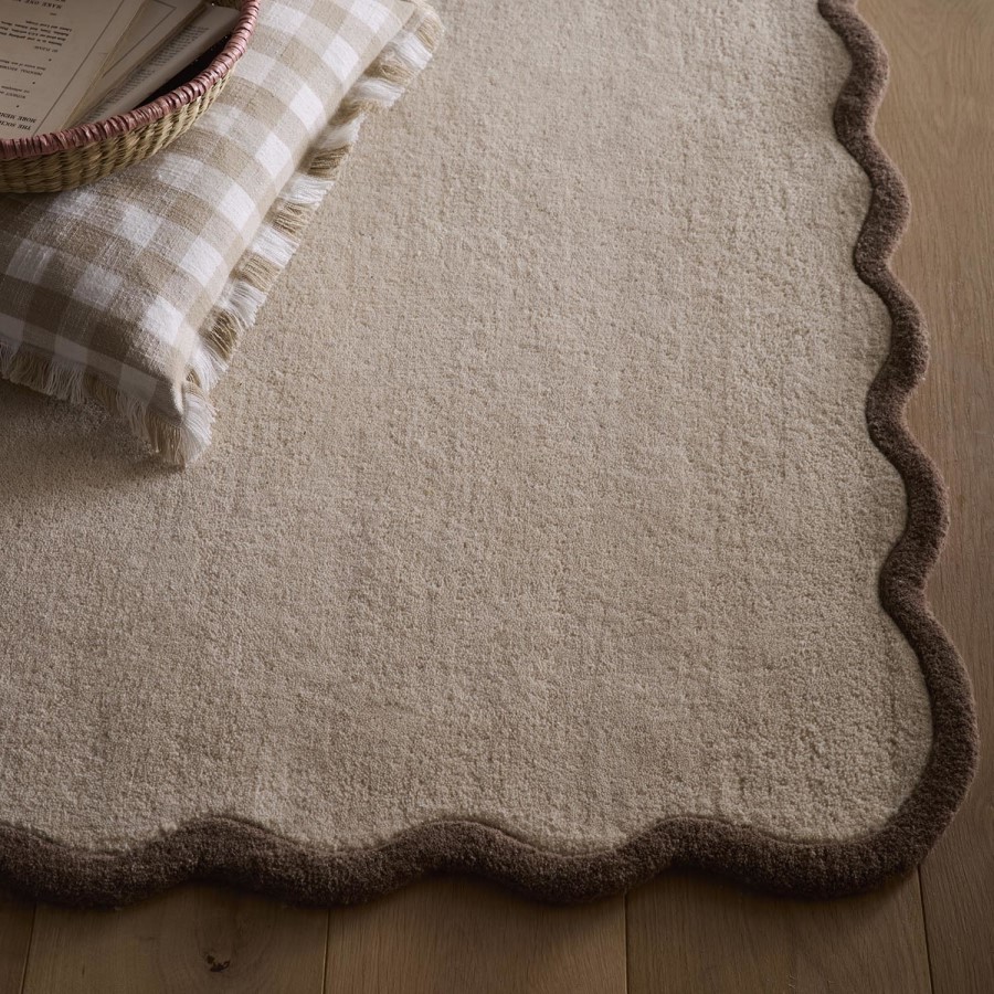 Scalloped Natural Rug - 170 x 120 cm - Elsie - Origins