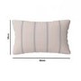Blue Stripe Chenille Fibre Filled Sofa Scatter Cushion - 50 x 30cm - Payton