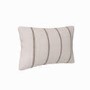 Burnt Orange Stripe Chenille Fibre Filled Sofa Scatter Cushion - 50 x 30cm - Payton