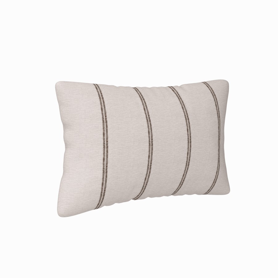 Burnt Orange Stripe Chenille Fibre Filled Sofa Scatter Cushion - 50 x 30cm - Payton