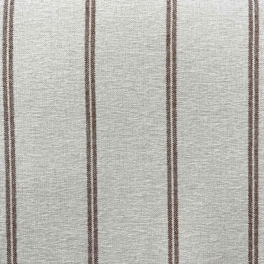 Burnt Orange Stripe Chenille Fibre Filled Sofa Scatter Cushion - 50 x 30cm - Payton