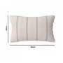 Grey Stripe Chenille Fibre Filled Sofa Scatter Cushion - 50 x 30cm - Payton