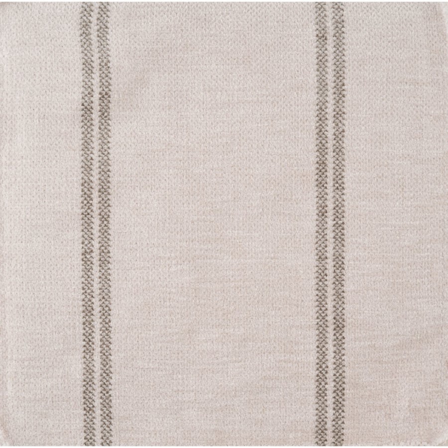 Grey Stripe Chenille Fibre Filled Sofa Scatter Cushion - 50 x 30cm - Payton