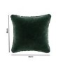 Dark Green Velvet Fibre Filled Sofa Scatter Cushion - 50 x 50cm - Payton