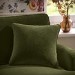 Olive Green Velvet Fibre Filled Sofa Scatter Cushion - 50 x 50cm - Payton