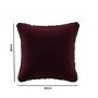 Burgundy Velvet Fibre Filled Sofa Scatter Cushion - 50 x 50cm - Payton