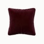 Pink and Burgundy Velvet Fibre Filled Reversible Sofa Scatter Cushion - 45 x 45cm - Orin