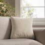 Orange and Beige Velvet Fibre Filled Reversible Sofa Scatter Cushion - 45 x 45cm - Orin