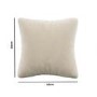 Orange and Beige Velvet Fibre Filled Reversible Sofa Scatter Cushion - 45 x 45cm - Orin