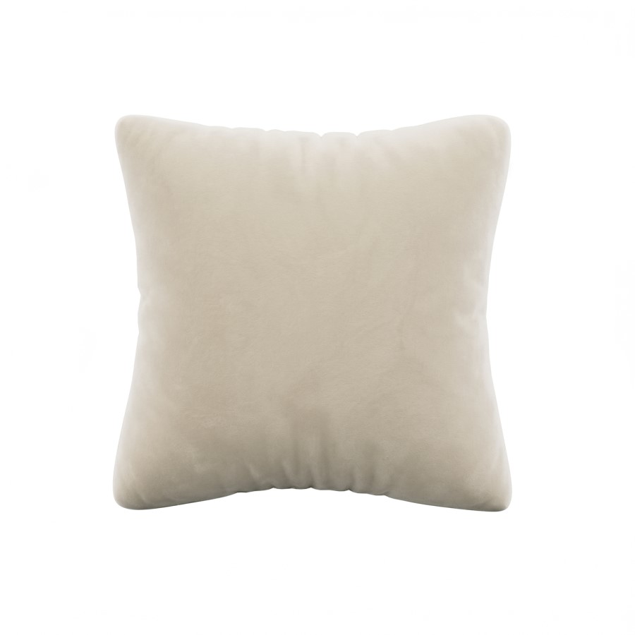 Orange and Beige Velvet Fibre Filled Reversible Sofa Scatter Cushion - 45 x 45cm - Orin