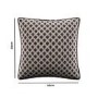 Brown Patterned Velvet Sofa Scatter Cushion with Rope Trim - 45 x 45cm - Eos