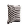 Brown Patterned Velvet Sofa Scatter Cushion with Rope Trim - 45 x 45cm - Eos