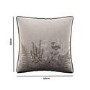 Beige Floral Patterned Piped Sofa Scatter Cushion - 45 x 45cm - Tara