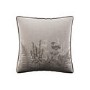 Beige Floral Patterned Piped Sofa Scatter Cushion - 45 x 45cm - Tara