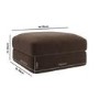 Chocolate Brown Velvet Ottoman Storage Footstool - Sade