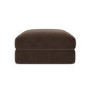 Chocolate Brown Velvet Ottoman Storage Footstool - Sade