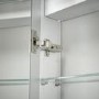 Sensio Ainsley Double Door Chrome Bathroom Mirror Cabinet with Lights & Bluetooth Speaker 664 x 700mm