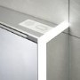 Sensio Ainsley Double Door Chrome Bathroom Mirror Cabinet with Lights & Bluetooth Speaker 664 x 700mm