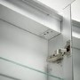 Sensio Ainsley 3 Door Chrome Bathroom Mirror Cabinet with Lights & Bluetooth Speaker 1200 x 700mm