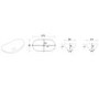 White Oval Countertop Basin 615mm - Shell