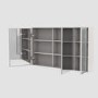 Triple Door Beige Bathroom Mirror Cabinet with Lights Demister & Shaver Socket 1200 x 700mm- Sidra