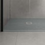 1000x800mm Rectangular Grey Slate Shower Tray 27mm - Stone Resin - Sileti