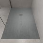 1200x800mm Rectangular Grey Slate Shower Tray 27mm - Stone Resin - Sileti