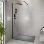1200x800mm Rectangular Grey Slate Shower Tray 27mm - Stone Resin - Sileti