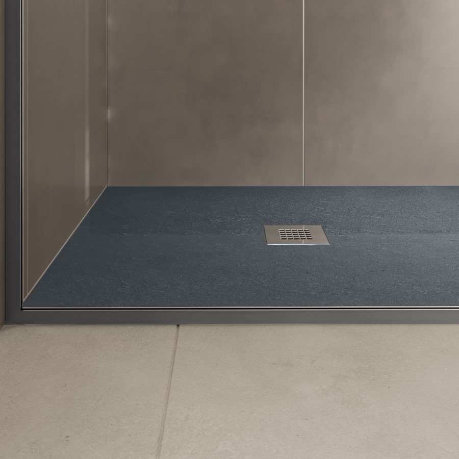 1200x800mm Rectangular Anti-Slip 27mm Slimline Anthracite Stone Resin Shower Tray – Sileti
