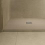 1000x800mm Rectangular Sand Slate-Effect Shower Tray 27mm - Stone Resin - Sileti