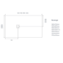 1700x800mm Slate Effect  Rectangular Anti-Slip 27mm Slimline White Shower Tray – Sileti