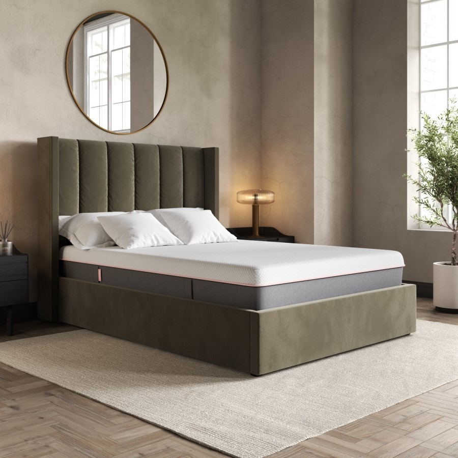 Small Double Hybrid Memory Foam Top 1000 Pocket Sprung Rolled Mattress with Removeable Cover - Sleepful Unwind