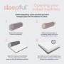 Small Double Hybrid Memory Foam Top 1000 Pocket Sprung Rolled Mattress with Removeable Cover - Sleepful Unwind