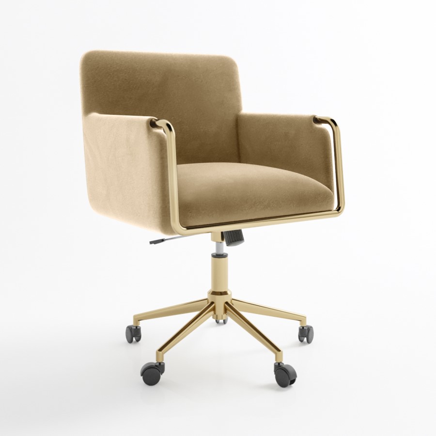 ALMOST PERFECT - Sonny Mink Velvet Office Chair