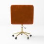 Orange Velvet Office Swivel Tub Chair - Sonny